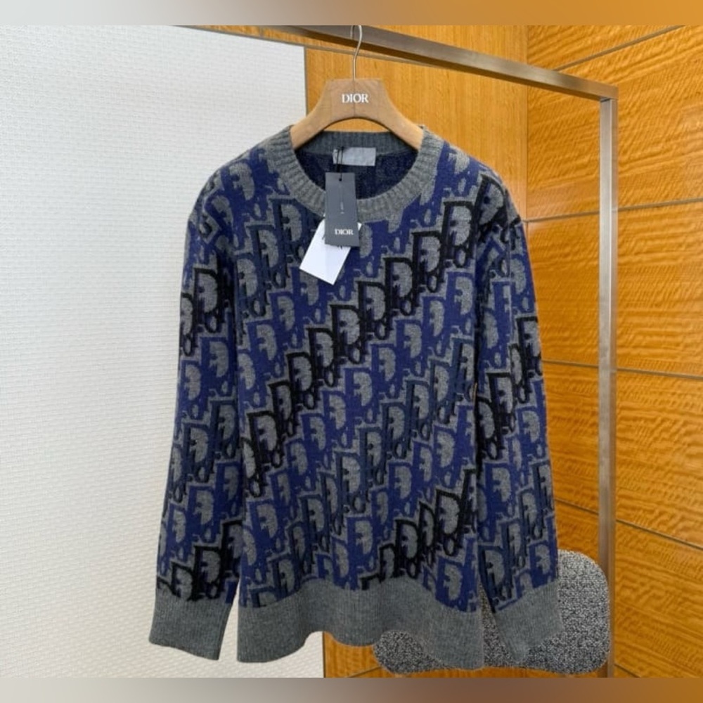RARE Dior repeat logo Oversized Sweater (unisex) Sz. Lg (fits like XL)